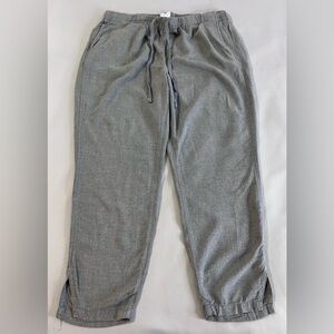 Sunday Womens Pants Sz Large Gray‎ Elastic Waist Drawstring Lightweight Stretch